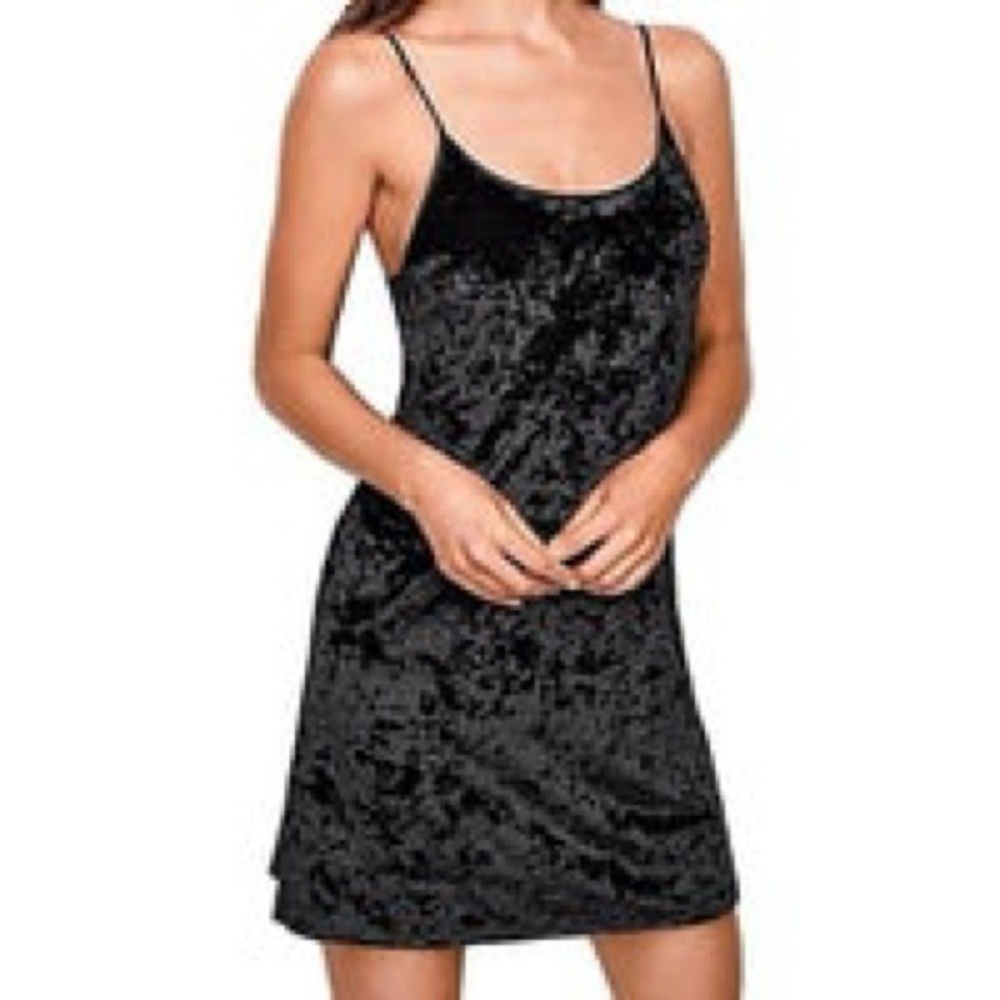 Victoria’s Secret M/L Crushed Velour Velvet Mini Cami Night Slip Dress -OBO